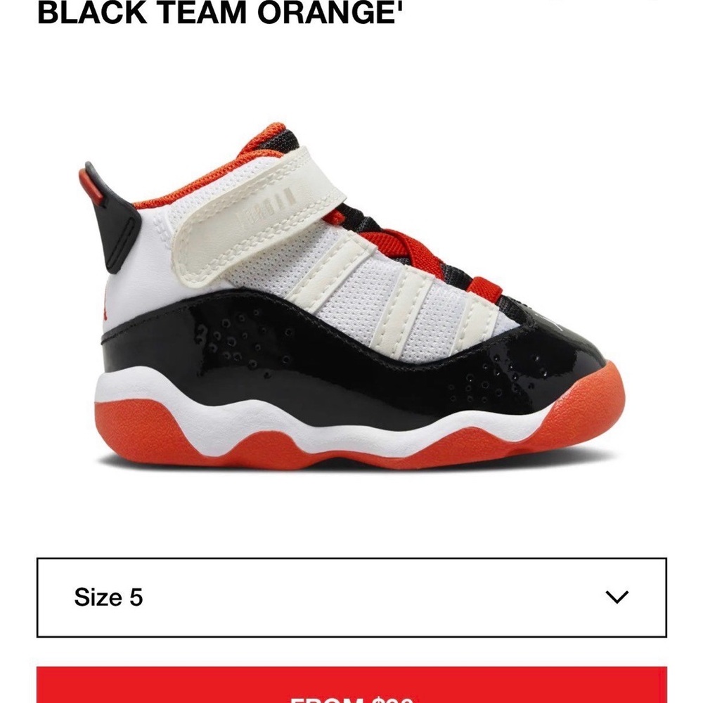 JORDAN 6 RINGS TD 'WHITE BLACK TEAM ORANGE'